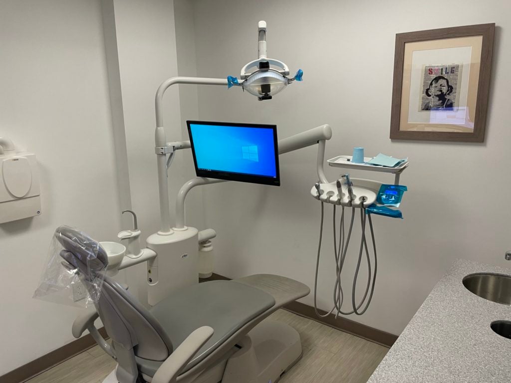 patient exam chair Downtown Dental Brooklyn